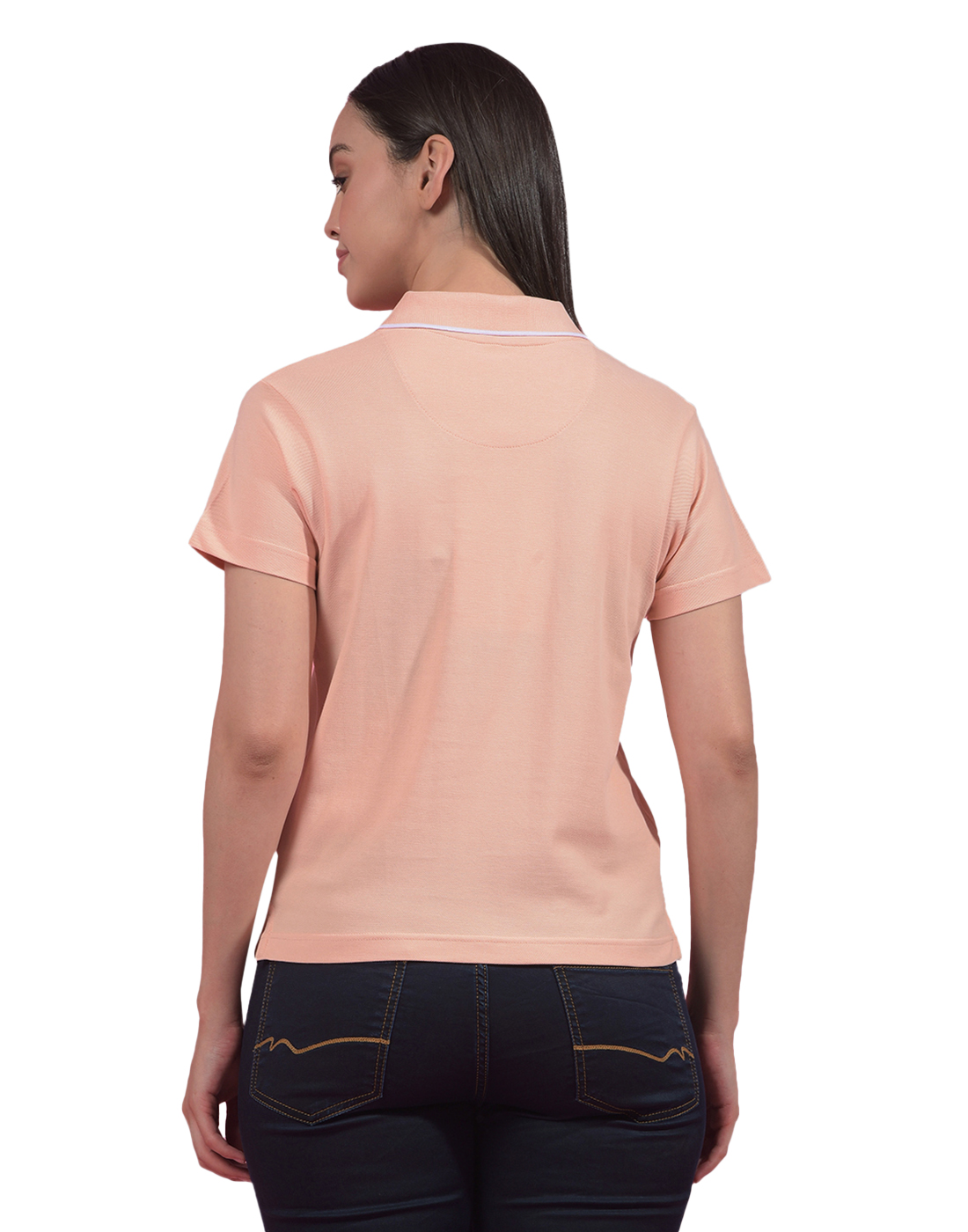Numero Uno Women Coral Pink Polo T-Shirt
